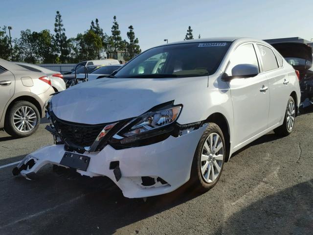 3N1AB7AP0HY322323 - 2017 NISSAN SENTRA S WHITE photo 2