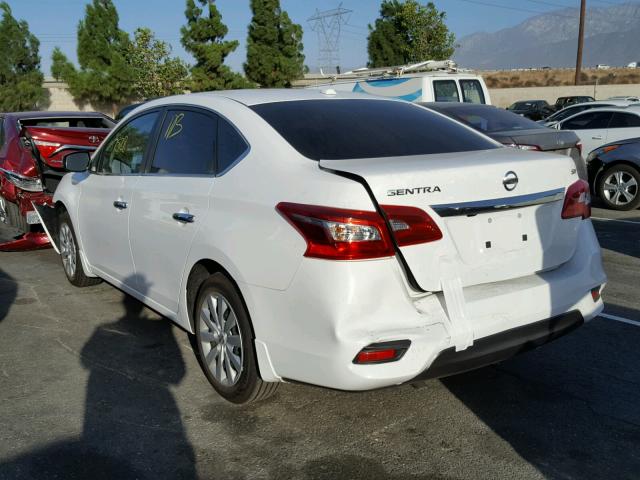 3N1AB7AP0HY322323 - 2017 NISSAN SENTRA S WHITE photo 3