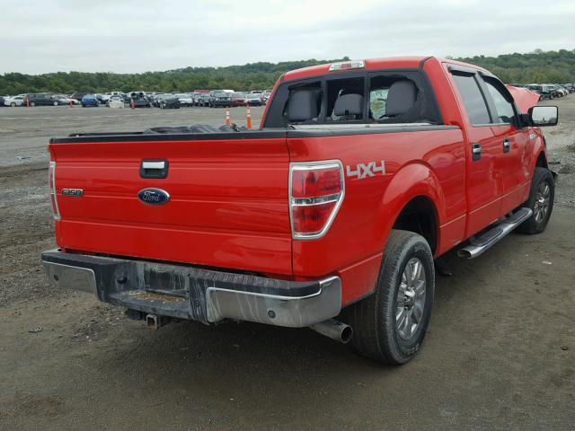 1FTFW1ET7CKE33941 - 2012 FORD F150 SUPER RED photo 4