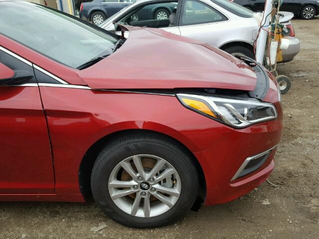 5NPE24AF6GH370747 - 2016 HYUNDAI SONATA SE RED photo 10