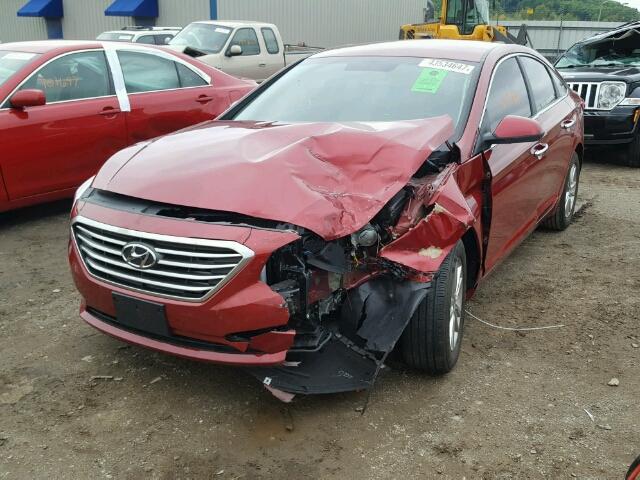 5NPE24AF6GH370747 - 2016 HYUNDAI SONATA SE RED photo 2