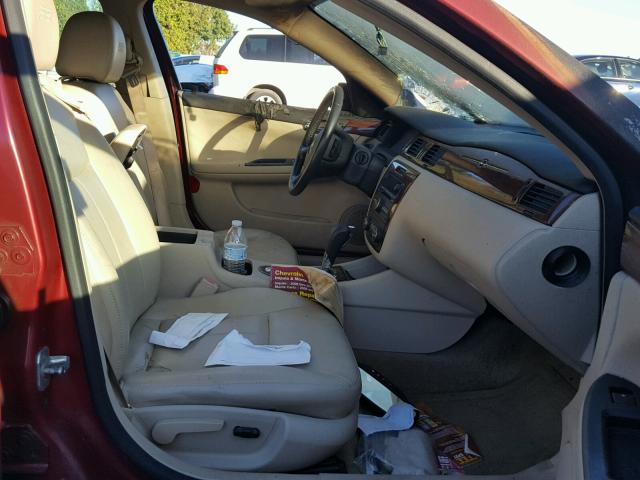 2G1WD58C569348085 - 2006 CHEVROLET IMPALA SUP BURGUNDY photo 5