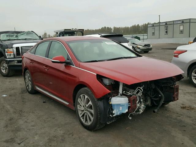 5NPE34AF3FH101195 - 2015 HYUNDAI SONATA SPO BURGUNDY photo 1