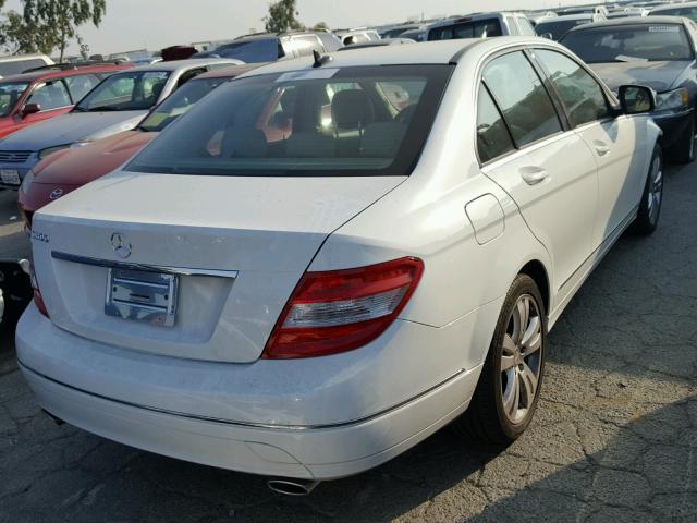 WDDGF54X29F242063 - 2009 MERCEDES-BENZ C 300 WHITE photo 4