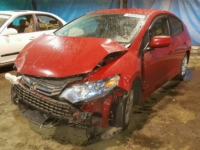 JHMZE2H34DS000580 - 2013 HONDA INSIGHT RED photo 2