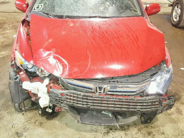 JHMZE2H34DS000580 - 2013 HONDA INSIGHT RED photo 7