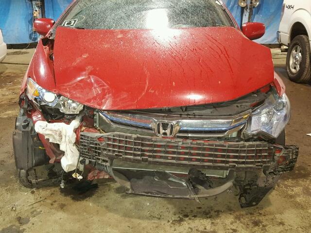 JHMZE2H34DS000580 - 2013 HONDA INSIGHT RED photo 9