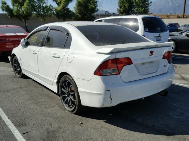 2HGFA55539H701828 - 2009 HONDA CIVIC SI WHITE photo 3