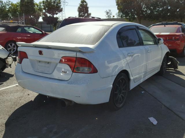 2HGFA55539H701828 - 2009 HONDA CIVIC SI WHITE photo 4