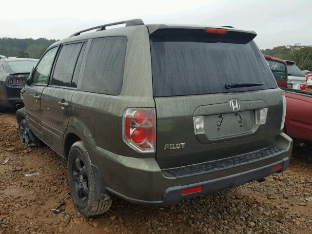 5FNYF28416B043499 - 2006 HONDA PILOT EX GREEN photo 3