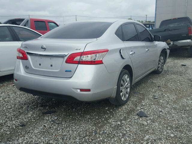 3N1AB7AP4EY217408 - 2014 NISSAN SENTRA S SILVER photo 4