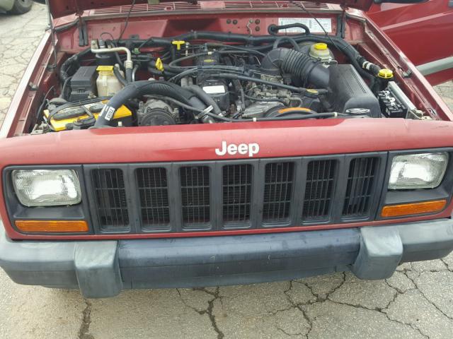 1J4FT68S9WL198203 - 1998 JEEP CHEROKEE S RED photo 7