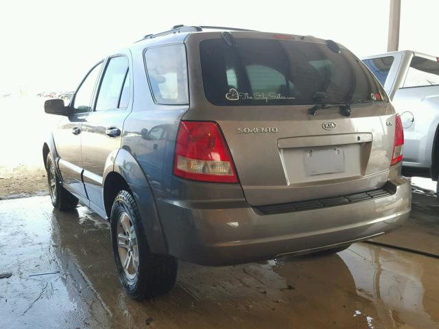 KNDJD733645314011 - 2004 KIA SORENTO EX GRAY photo 3