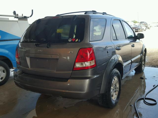 KNDJD733645314011 - 2004 KIA SORENTO EX GRAY photo 4