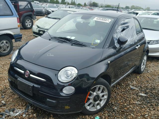 3C3CFFAR9DT633122 - 2013 FIAT 500 POP BLACK photo 2