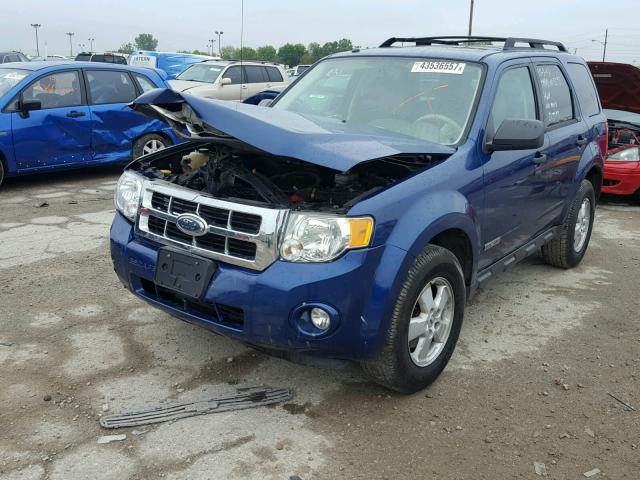 1FMCU03Z28KA91893 - 2008 FORD ESCAPE XLT BLUE photo 2