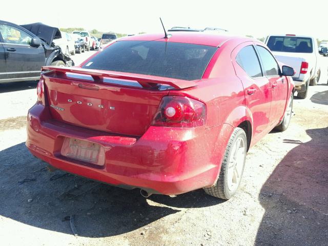 1B3BD1FGXBN573969 - 2011 DODGE AVENGER MA MAROON photo 4