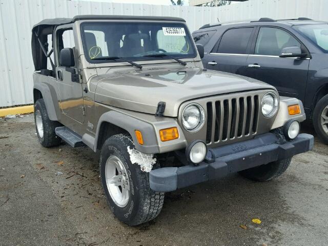 1J4FA44S75P344489 - 2005 JEEP WRANGLER / BROWN photo 1