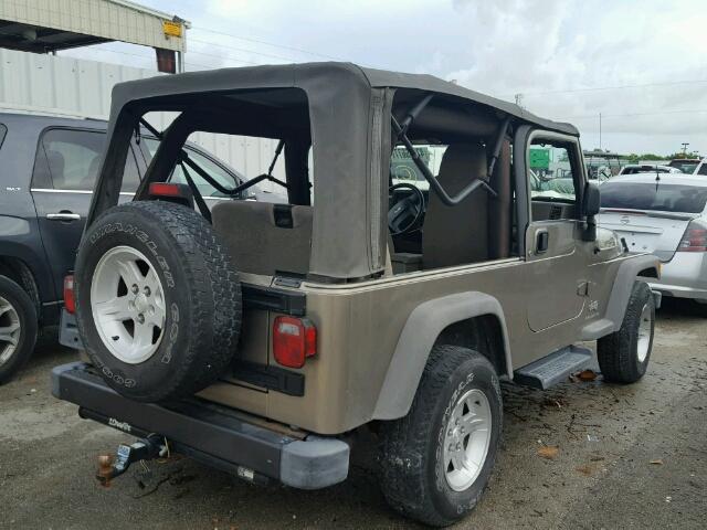 1J4FA44S75P344489 - 2005 JEEP WRANGLER / BROWN photo 4