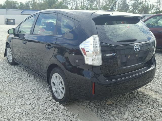 JTDZN3EU7EJ009429 - 2014 TOYOTA PRIUS V BLACK photo 3