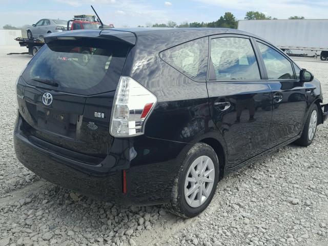 JTDZN3EU7EJ009429 - 2014 TOYOTA PRIUS V BLACK photo 4