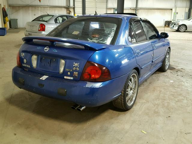 3N1AB51D74L481776 - 2004 NISSAN SENTRA SE- BLUE photo 4