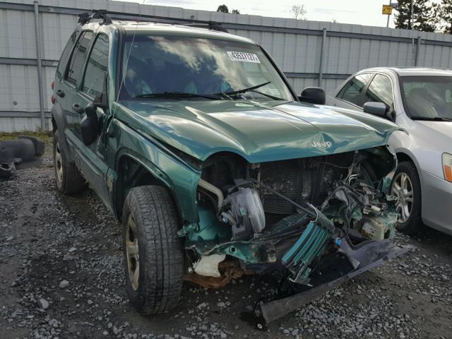 1J4GL48K24W132774 - 2004 JEEP LIBERTY SP GREEN photo 1