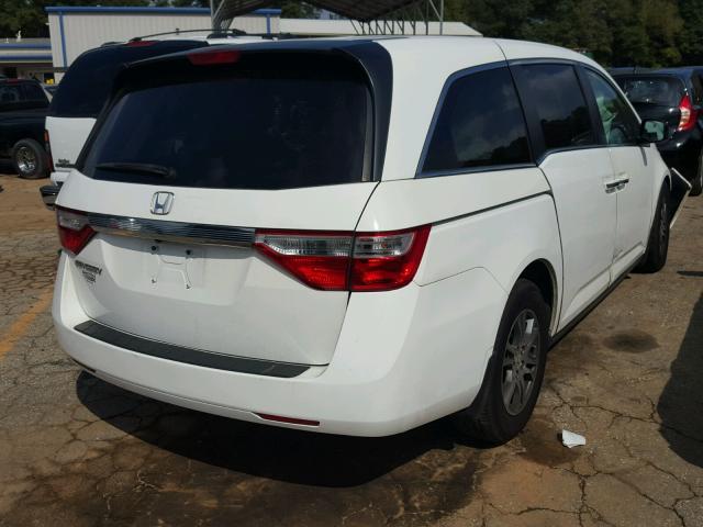 5FNRL5H65DB021485 - 2013 HONDA ODYSSEY EX WHITE photo 4