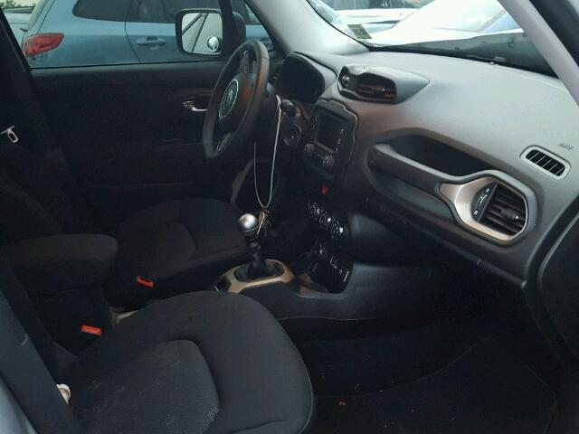 ZACCJBAW2GPD85493 - 2016 JEEP RENEGADE S SILVER photo 5