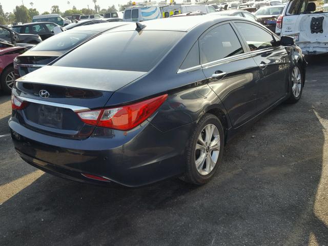 5NPEC4ACXBH261607 - 2011 HYUNDAI SONATA BLUE photo 4