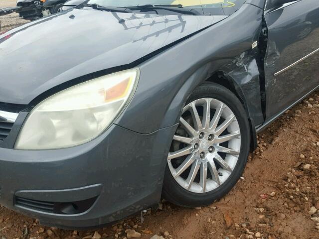 1G8ZV57707F183250 - 2007 SATURN AURA XR GRAY photo 9