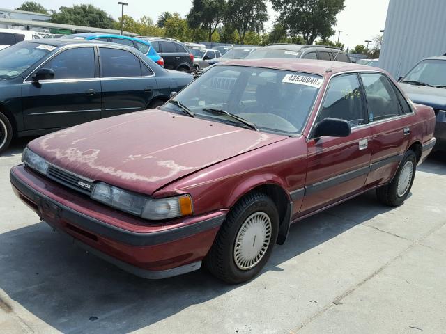 1YVGD22B8L5257129 - 1990 MAZDA 626 DX BURGUNDY photo 2