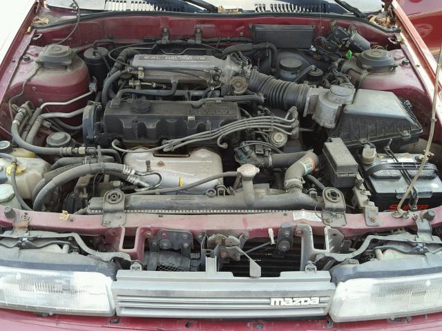 1YVGD22B8L5257129 - 1990 MAZDA 626 DX BURGUNDY photo 7