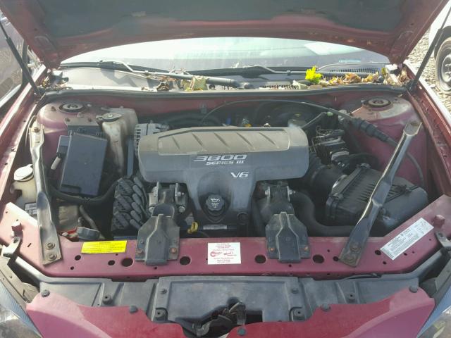 2G2WS522641193155 - 2004 PONTIAC GRAND PRIX BURGUNDY photo 7