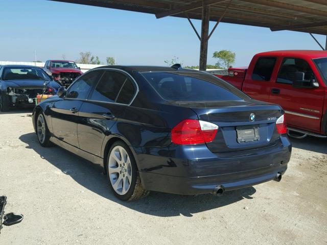 WBAVB73518P102343 - 2008 BMW 335 I BLUE photo 3