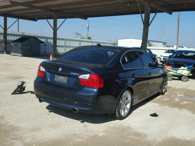 WBAVB73518P102343 - 2008 BMW 335 I BLUE photo 4