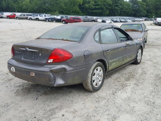 1FAFP52U52G115647 - 2002 FORD TAURUS LX GRAY photo 4