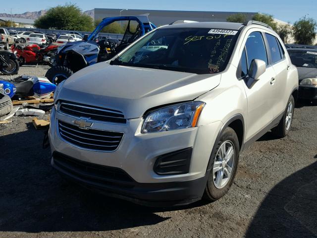 3GNCJLSB8GL278403 - 2016 CHEVROLET TRAX 1LT TAN photo 2