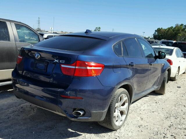 5UXFG43588L220872 - 2008 BMW X6 XDRIVE3 BLUE photo 4