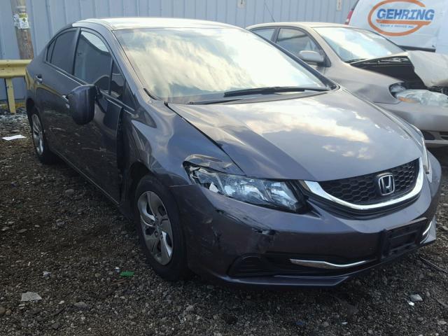 2HGFB2F53EH521365 - 2014 HONDA CIVIC LX GRAY photo 1