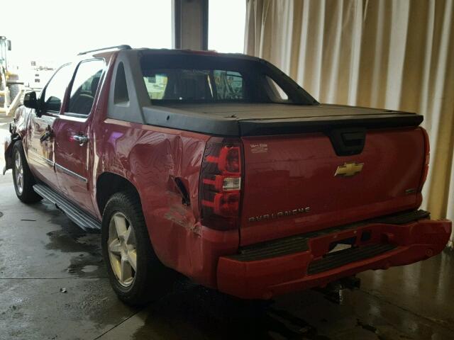 3GNVKGE05AG113044 - 2010 CHEVROLET AVALANCHE RED photo 3