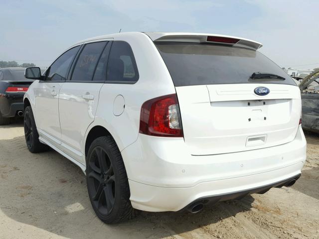 2FMDK3AK2BBA27517 - 2011 FORD EDGE WHITE photo 3