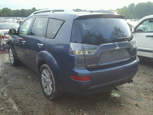 JA4MT41X57Z021146 - 2007 MITSUBISHI OUTLANDER BLUE photo 3