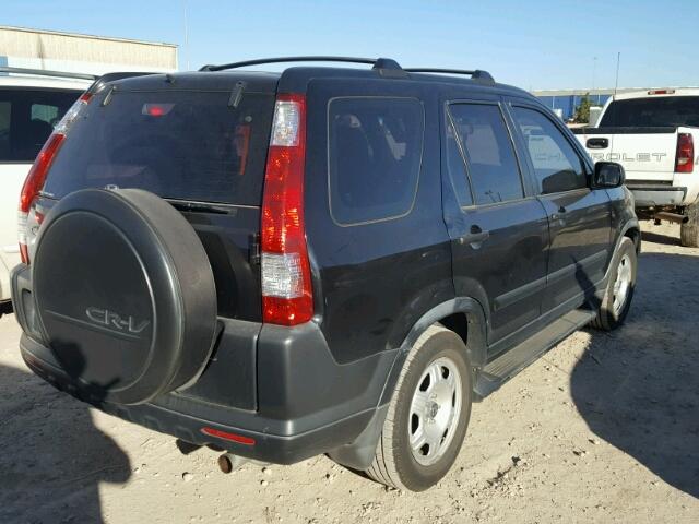 JHLRD78576C061554 - 2006 HONDA CR-V LX BLACK photo 4