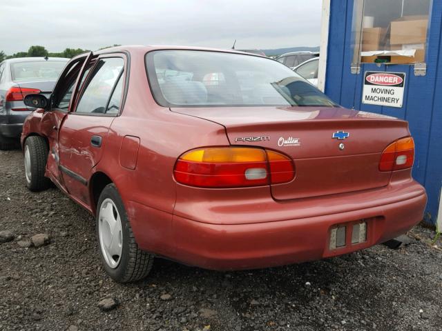 1Y1SK5281WZ401396 - 1998 CHEVROLET GEO PRIZM 栗色 照片 3