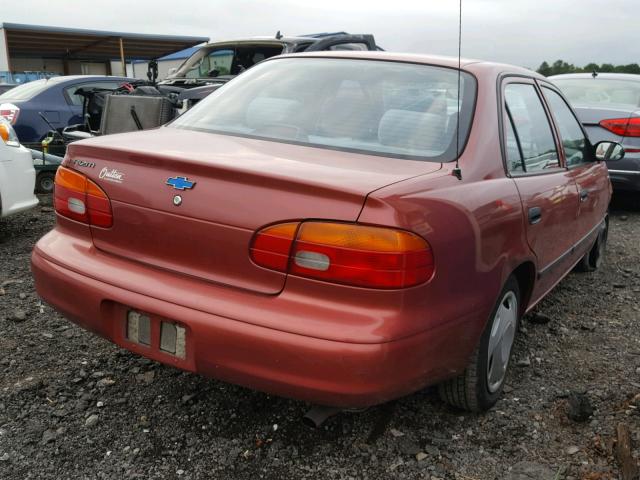 1Y1SK5281WZ401396 - 1998 CHEVROLET GEO PRIZM 栗色 照片 4