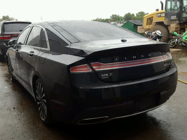 3LN6L5H93JR602115 - 2018 LINCOLN MKZ BLACK BLACK photo 3