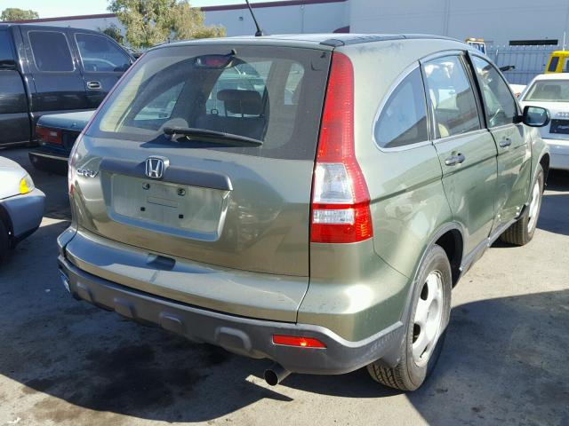 JHLRE38318C002510 - 2008 HONDA CR-V LX GREEN photo 4