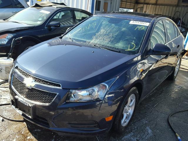 1G1PC5SB4E7467222 - 2014 CHEVROLET CRUZE BLUE photo 2