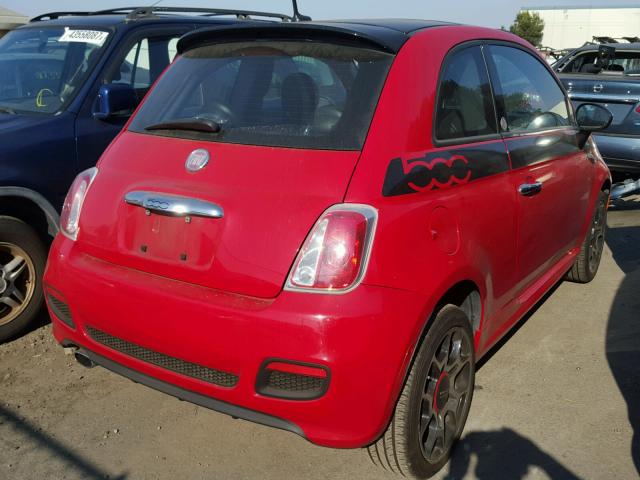 3C3CFFBR1CT500433 - 2012 FIAT 500 RED photo 4